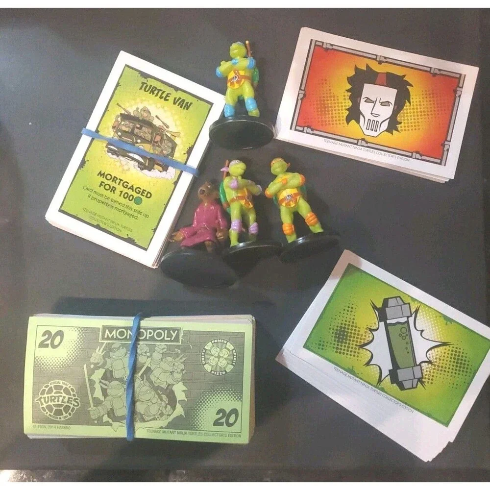 Teenage Mutant Ninja Turtles Monopoly Collector's Edition Board Game Parts Only